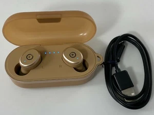 TOZO Słuchawki douszne T10 Beżowe TWS Bluetooth 5.0 Bezprzewodowe słuchawki stereo IPX8 Rzadkie Co - Zdjęcie 1 z 12