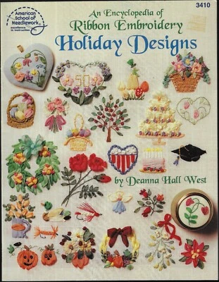 American School of Needlework~ Encyclopedia of Ribbon Embroidery Holiday Designs - Image 1 of 3