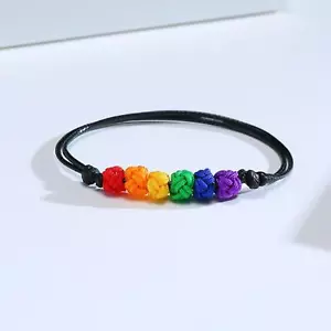 Regenbogen Armband Pride Gay LGBTQ CSD LGBT Rainbow Liebe Freundschaftsarmband - Bild 1 von 3