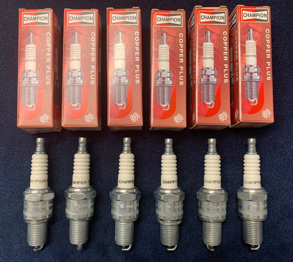 NEW TRIUMPH TR6 CHAMPION SPARK PLUGS SET OF 6 N-9YC COPPER CORE - Image 1 of 1