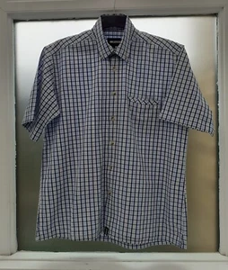 Mens Shirt. Pierre Cardin Short Sleeve Shirt, Blue Check, Size L. 100% Cotton. - Picture 1 of 11