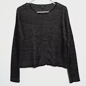EILEEN FISHER SWEATER SZ XS SILK ORGANIC COTTON LINEN OTTOMAN PULLOVER - Picture 1 of 9
