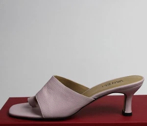 NEW Box Vaneli Melea Rosa Pink Slip On Calf Leather Kitten Heel Toe Loop Size 8N - Picture 1 of 8