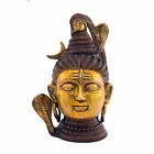Ottone Ganga Dhara Shiva Viso Testa Meditando Idolo Statua Figurina Regalo