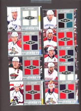2010-11 Upper Deck Black Diamond Jerseys Quad Lot (9)