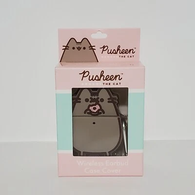 Pusheen Cat Earbud Case Cover for 1st & 2nd Gen AirPods with Carabiner Clip - Image 1 of 4