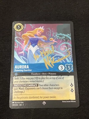 Lorcana Aurora Dreaming Guardian Card 139/204 Signed Nicholas Kole - Image 1 of 4