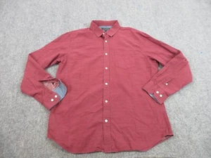 Banana Republic Shirt Mens Adult Extra Large Red Slim Stretch Button Up Preppy - Picture 1 of 10