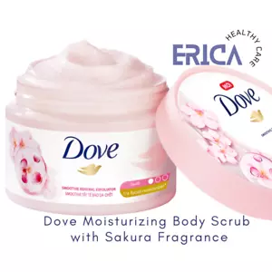 1x Dove Smothie Renewal Exfoliator Moisturizing Body Scrub Sakura Fragrance - Picture 1 of 10