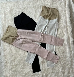 Lot of 3 Motherhood Maternity Pants Size S (White/Cream, Black/Grey, Pink) - Picture 1 of 10