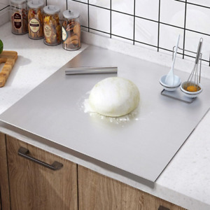 Edelstahl-Schneidebrett 3 Größen Rutschfeste Edelstahl-Arbeitsplatte für Küche