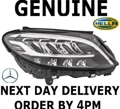 GENUINE OEM Hella Mercedes C Class W205 A205 S205 LED Headlight Right 2014-21 - Image 1 of 4