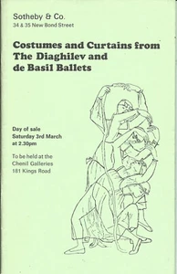 SOTHEBY’S London Costumes Curtains from Diaghilev de Basil Ballets Catalog 1973 - Picture 1 of 1