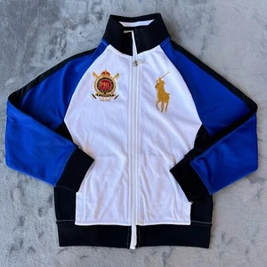 Polo Ralph Lauren Sweatshirt Boys Size 6 Multicolor Full Zip Big Pony FLAW - Picture 1 of 18