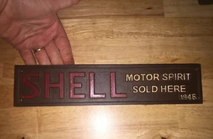 Shell Motors Plaque Sign Gas Coal Advertisement Cast Iron 13+INCH Collector GIFT - Picture 1 of 9