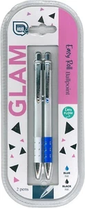 Paquete de 2 bolígrafos Glam Pen Easy Roll - 1 tinta azul y 1 tinta negra - Imagen 1 de 2