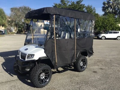 BLACK ENCLOSURE EVOLUTION D5 2+2 MAVERICK RANGER 4 SEAT GOLF CART COVER