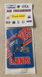 Vintage Tag Express New York Giants NFL Football Air Freshener Car Auto USA 1994 - Picture 1 of 5