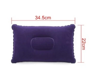 Cuscino Gonfiabile Campeggio Portatile Viaggio Velluto Mare Riposo Velluto
