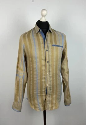 Camisa masculina REPLAY 70% linho 30% algodão tamanho M - Imagem 1 de 4