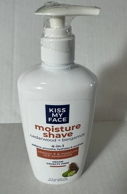 Crema de afeitar hidratante Kiss My Face madera de cedro + bergamota 4 en 1 vegana 11 fl oz NUEVO Foto 1 de 3