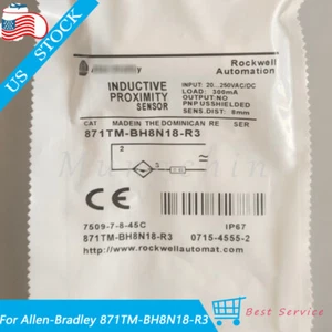 New Proximity Switch Sensor For Allen Bradley 871TM-BH8N18-R3 871TMBH8N18R3 - Picture 1 of 7