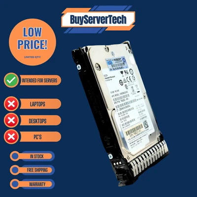 HP 652611-B21 300GB 15K 2.5" SAS 6G SFF HDD 653960-001 + Caddy G8 G9 1YR WTY - Image 1 of 4