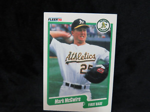 Mark McGwire 1990 Fleer Dbl. Error Baseball Card