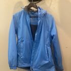 LL Bean Women's Sz XS Fleece Lined Nylon Zip Up Jacket Blue Reg EUC