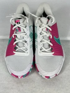 Nike Zoom Challenge Pickleball Pro Shoes Women’s 6.5 White Pink Retro Cushioned - Picture 1 of 9