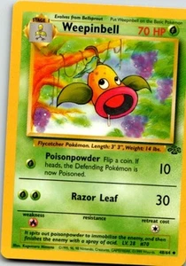 Tarjeta Pokémon Weepinbell 48/64 Uncommon Jungle 1999 casi nueva - Imagen 1 de 2