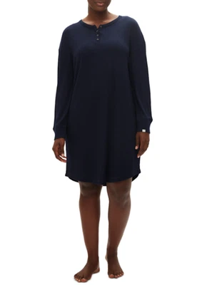 Gap GapBody женщин Henley общежития длинным рукавом Sleepshirt - темно-синяя форма, большой - Изображение 1 из 4