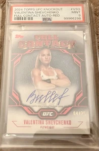 Valentina Shevchenko UFC 2024 Topps UFC KO Full Contact /25 Graded PSA 9 - Bild 1 von 2