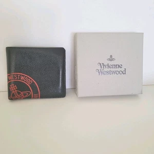 Vivienne Westwood Kent Herren Logo faltbare Geldbörse Leder schwarz Doppelfaltung Medium Box - Bild 1 von 11