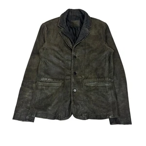 Allsaints Survey Ziegenleder Blazer Jacke Herren Medium Biker Grunge - Bild 1 von 12