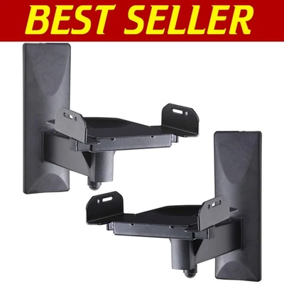 Heavy-Duty Wall Mount Speaker Bracket with 360° Swivel & Tilt for Audiophiles - Image 1 of 4