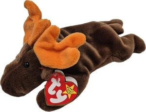 Vintage 1993 Ty Beanie Baby Schokolade der Elch Plüschtier Stil 4015 braun - Bild 1 von 18