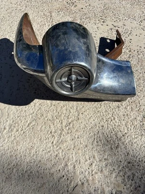 1957 Chevrolet Bel Air passenger chrome right bumper corner and bracket - Image 1 of 4