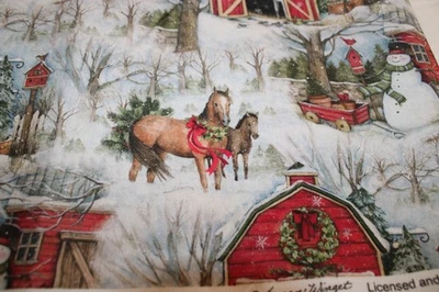 Barnyard Beauty Susan Winget Cotton Fabric 1 Yard 44 Wide - Image 1 of 4