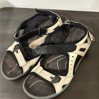 ECCO Women’s Outdoor Sandals Size 40 (US 9–9.5) – Black/Tan Adjustable Straps - Image 1 of 3