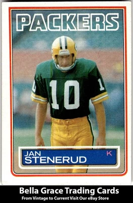 1983 Topps Jan Stenerud #85 Green Bay Packers NFL Football - Image 1 of 2