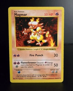 Pokémon TCG - MAGMAR - 36/102 - SHADOWLESS - WOTC - BASE SET (1999) - MP - Picture 1 of 2