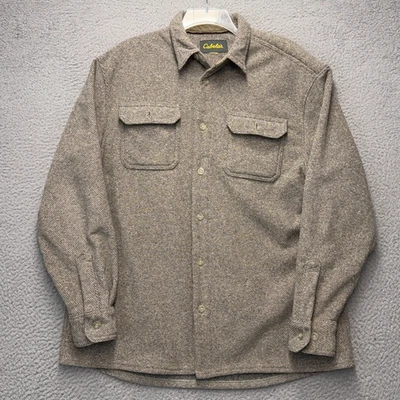 Cabelas Shacket Shirt Mens XL Beige Button Up Workwear Outdoor Hiking Heavy - Image 1 of 4