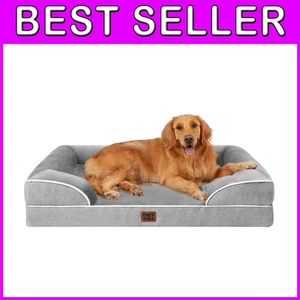 Washable Grey Dog Bed for Extra Large Breeds - Picture 1 of 11