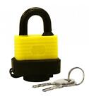 Rolson Weatherproof Padlock 30mm 2 Keys Laminated Steel Safety Lock New
