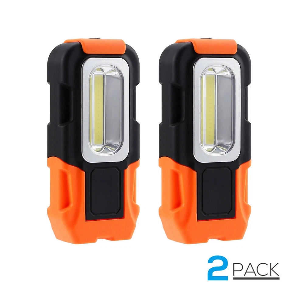 2 PACK Portable LED Work Light, Multi-use COB Flashlight, Battery-operated 5000K - Image 1 of 4