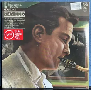 STAN GETZ~CHICK COREA/BILL EVANS SESSIONS~SEALED 1980s VERVE 2-LP COMPILATION RE - Picture 1 of 3