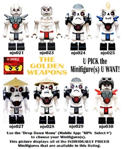 Genuine LEGO U PICK Ninjago THE GOLDEN WEAPONS Minifigures Group 2 **NEW** - Picture 1 of 28