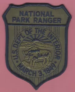 U.S. DEPARTMENT OF THE INTERIOR NATIONAL PARK RANGER PATCH TACTICAL GREEN - Picture 1 of 1