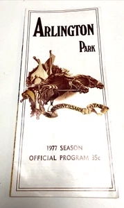 Programa Arlington Park Oficial 1977 Pista de Carreras de Caballos Aniversario Dorado - Imagen 1 de 5
